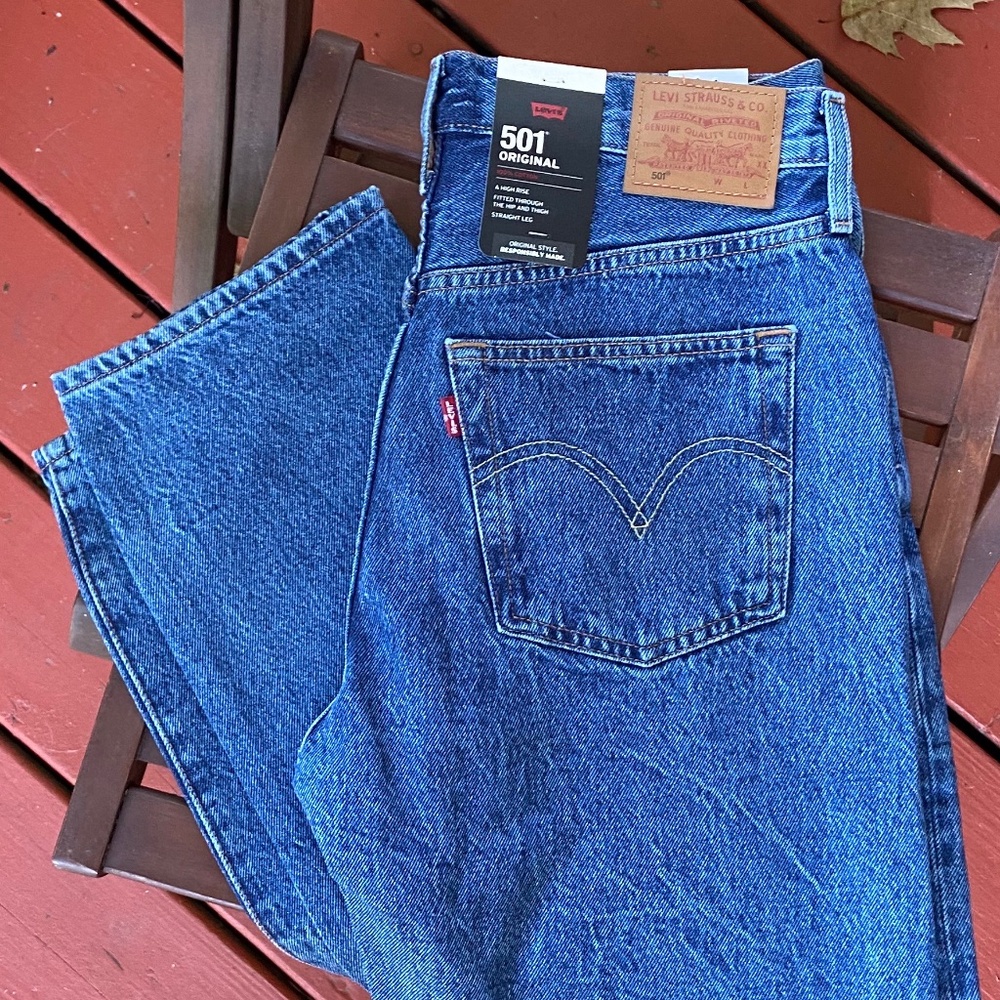 Levi's Original 501 High Rise, Straight leg, Premium, 100% cotton, NWT